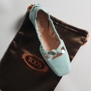 TOD'S Suede Ballerina Flats